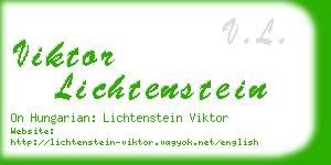 viktor lichtenstein business card